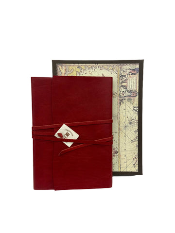 Wrap Leather Journal Medioevalis Oxblood Medium