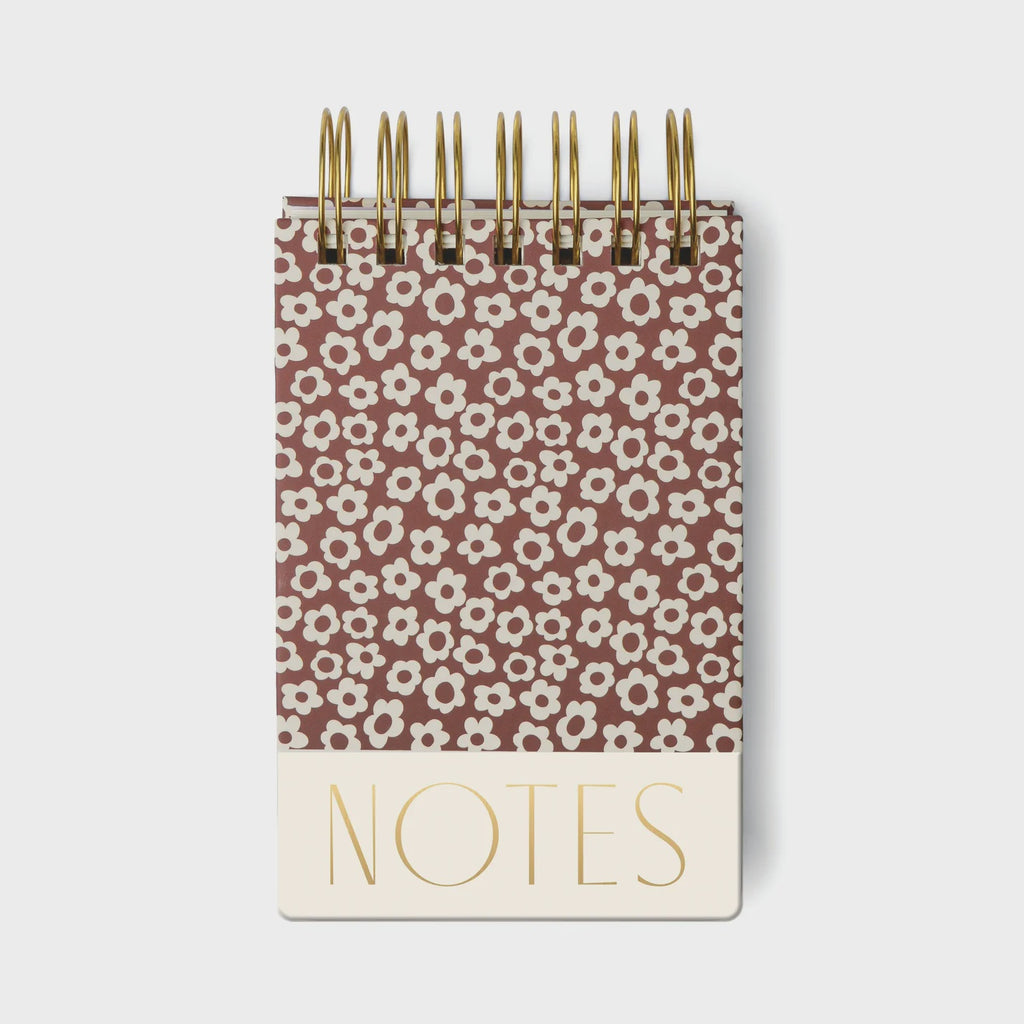 Chunky Notepad - Burgundy Groovy Floral