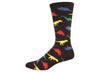Socksmith Mens Socks Dinosaur - Black - Handworks Nouveau Paperie